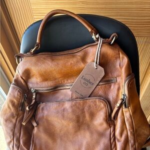 Lusher leather quest backpack purse